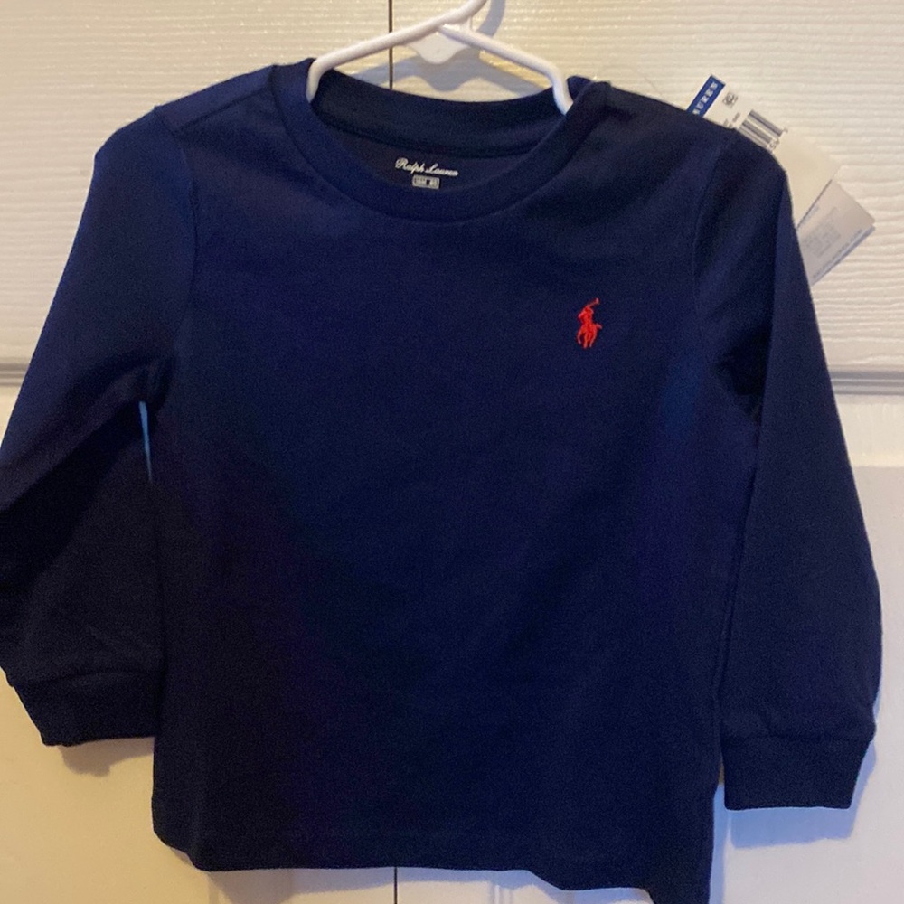 Ralph Lauren Navy Cotton Jersey Long-Sleeve Tee